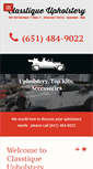 Mobile Screenshot of classtiqueupholstery.com