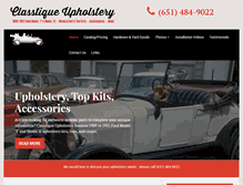 Tablet Screenshot of classtiqueupholstery.com